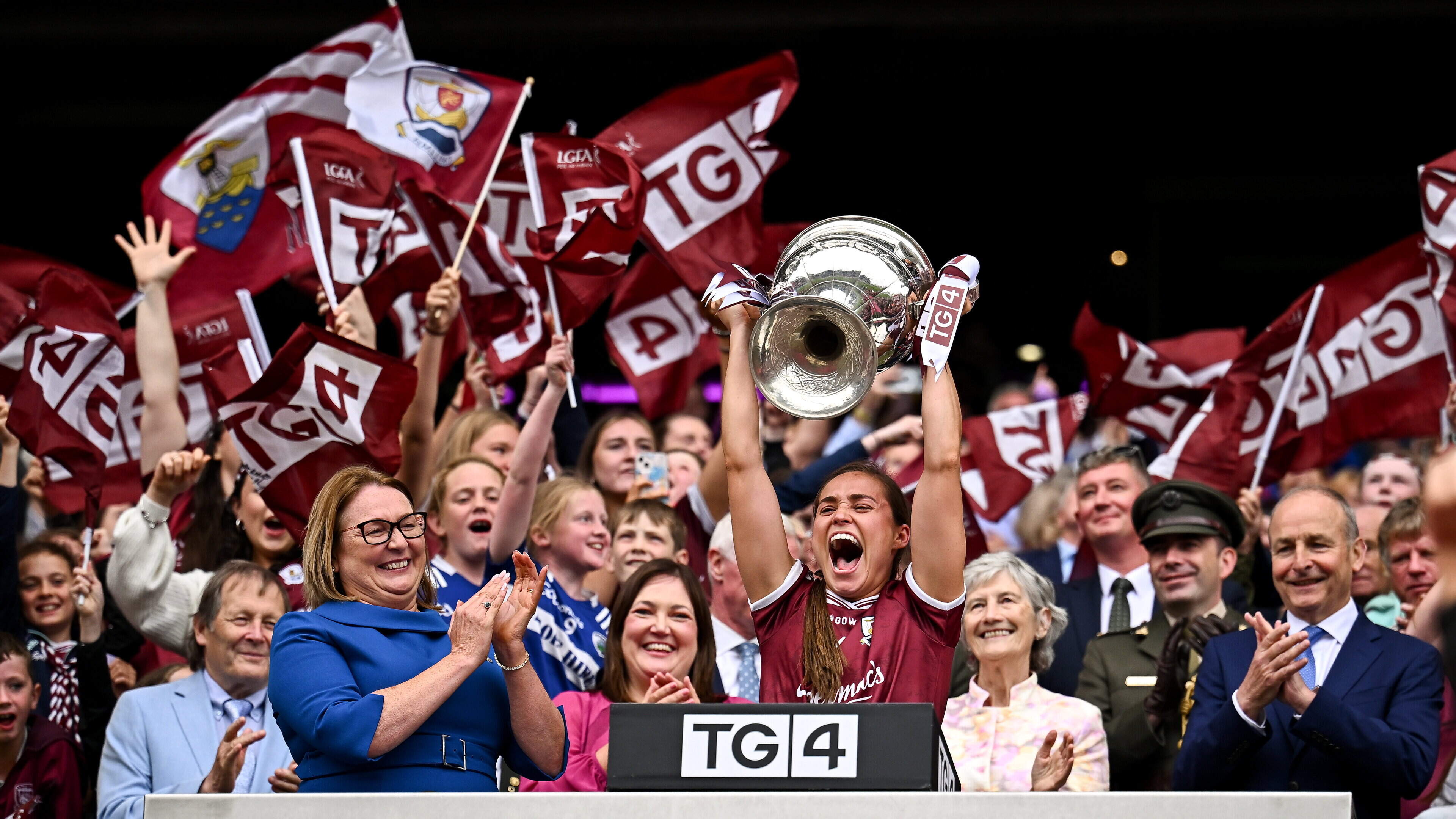 Leanne Coen’s two-goal salvo fires Galway to All-Ireland Ladies SFC final victory as Kerry rue disallowed goal in dramatic finale